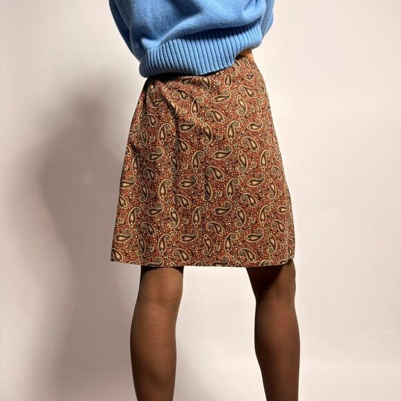 Vintage 70s Homemade Paisley Mini Skirt - Small - Picture 4 of 4